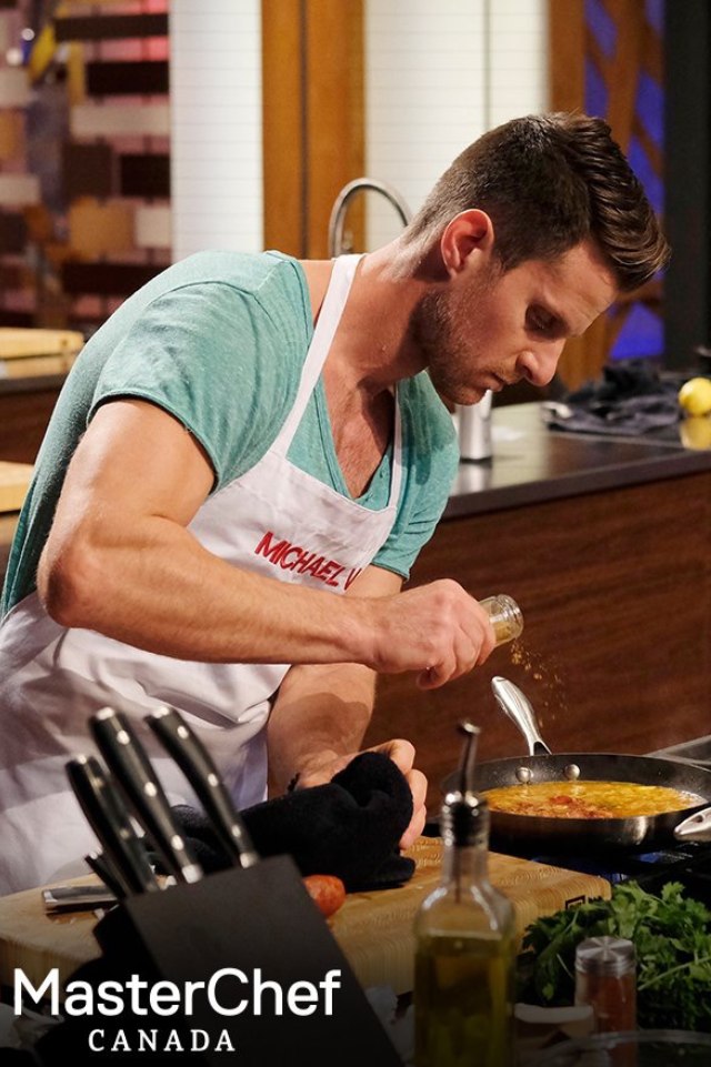 Michael Varga competing on MasterChef Canada